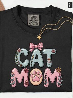 Cat Mom Shirt, Cute Cat Mom Graphic Tee